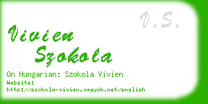 vivien szokola business card
